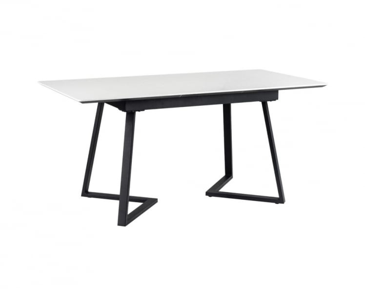 Стол Роналдо раздвиж. 120-160 Светлый мрамор/Бабочка_2