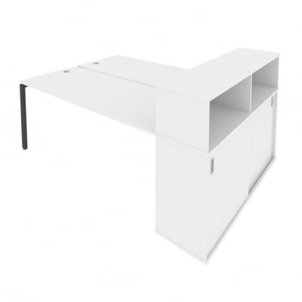 Рабочая станция с опорным шкафом-купе Metal System Б.РС-СШК-2.5 Белый/Антрацит_0