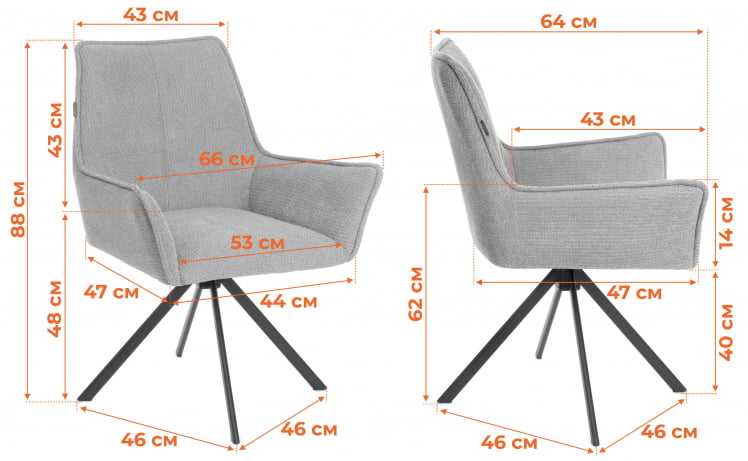 Кресло Murano/Мурано опора 360, велюр/букле (HYP), бежевый_16