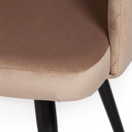 Кресло VALKYRIA (mod. 711) ткань/металл, 55х55х80 см, высота до сиденья 48 см, бежевый barkhat 5/черный_7