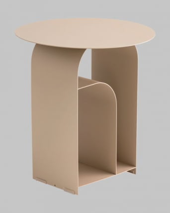 Журнальный столик Arwel металл бежевый_6