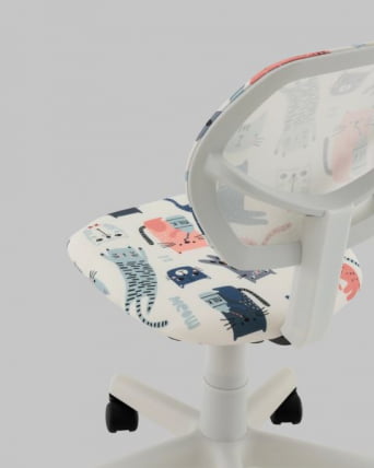 Кресло ЛОЛО Cats пластик белый_7