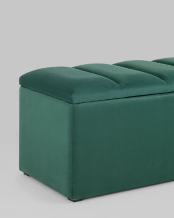 Пуф с крышкой Нильсон 2 велюр Зеленый_4
