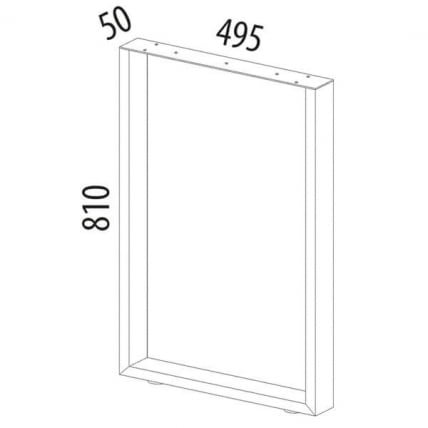 Опора барной стойки ОП3 Черная для ПФБ_1