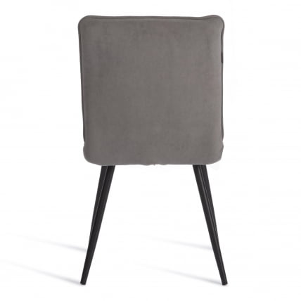 Стул обеденный Sweet флок , 46х55х88, серый/черный, 29_3