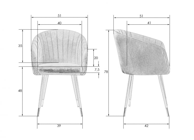 Стул обеденный DOBRIN MARY Розовый велюр 1922-16_9