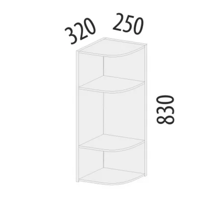 Шкаф кухонный торцевой (лев/прав) Дакота 103.18_2