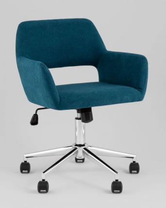 Стул офисный ROSS рогожка синий_0