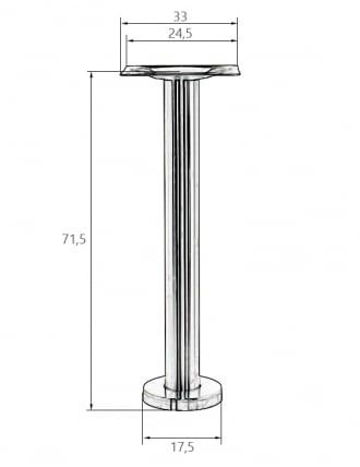 Подстолье обеденное с креплением к полу DOBRIN NAIL_1