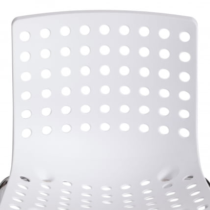 Стул SKALBERG (mod. C-084-A) металл/пластик, 46 х 56 х 79 см, White (белый) / Chrome (хром)_6