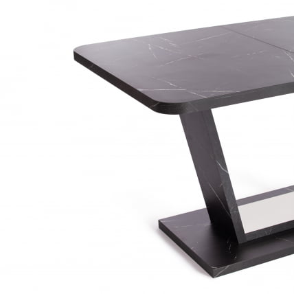 Стол обеденный VOX ЛДСП, 132-172x85x75,5 см, Мрамор черный/Белый_8
