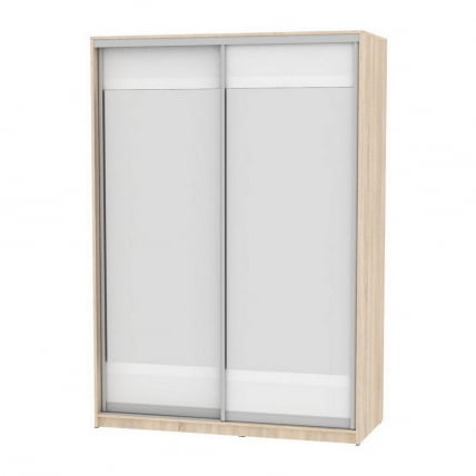 Шкаф-купе B-220х160х60-2(ДСС-Белый-D10D10)_0