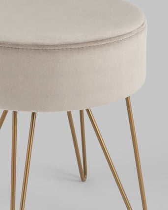 Пуф Спейси велюр Светло-серый_2