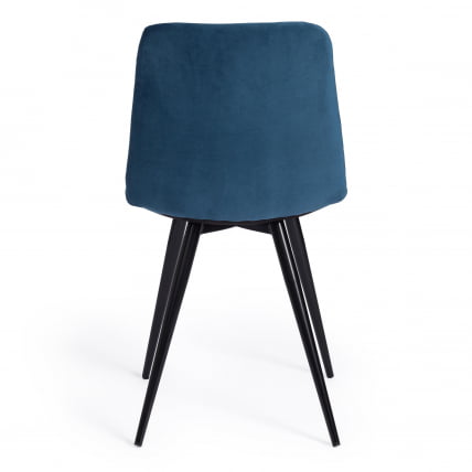 Стул CHILLY (mod. 7095-1) ткань/металл, 45x53х88 см, высота до сиденья 50 см, синий barkhat 29/черный_3
