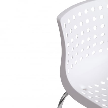 Стул SKALBERG (mod. C-084-A) металл/пластик, 46 х 56 х 79 см, White (белый) / Chrome (хром)_8