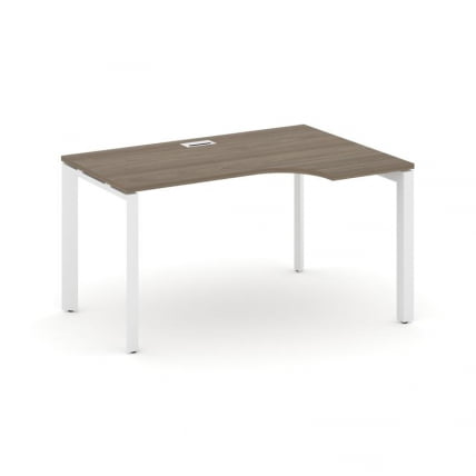 Стайл Проджект Стол рабочий эргономичный СН-59П.СПА-011(Р) Вяз Благородный/Металл Белый/Белый Заглуш / SN-59P.SPA-011(R)_0