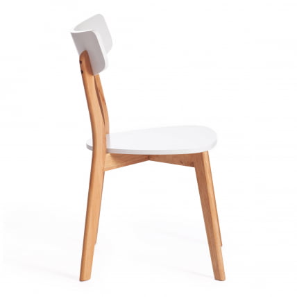 Стул Claire дерево гевея, МДФ, 48 x 49,5 x 81,5 x SH44см, White (Белый) / Natural (натуральный)_1