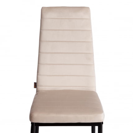 Стул Easy (mod. JSC02-1) металл, флок, 41 х 52 х 96 см, beige (молочный) HLR2 / черный_5