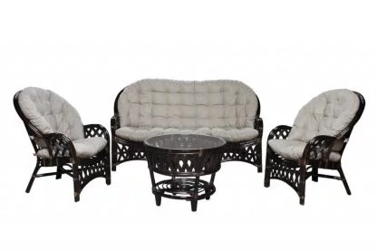 Комплект Черчилль/Рузвельт/Кобана с 3х местным диваном Cherchille6 темно коричневый_0