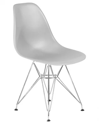 Стул обеденный DOBRIN DSR ножки хром Светло-серый GR-01_1