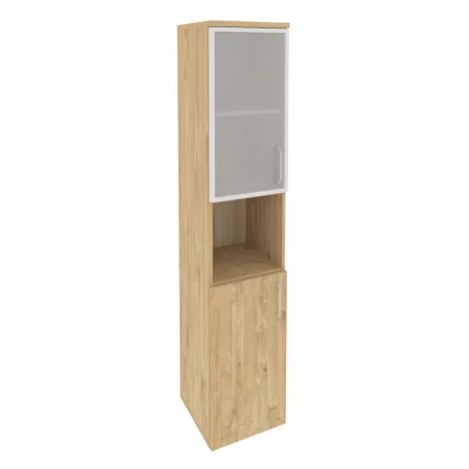 Шкаф высокий узкий левый ONIX O.SU-1.4R(L) Тиквуд Светлый_0