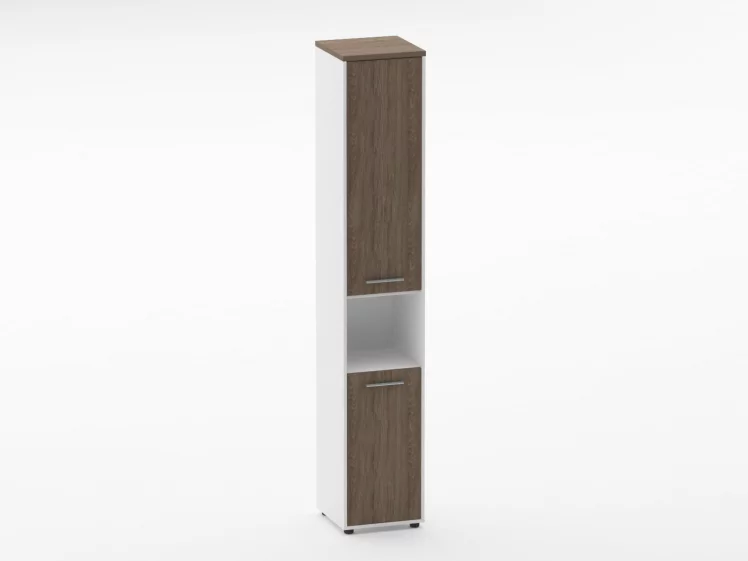 Шкаф 5 узкий закрытый, с нишей Deka 10.23.15Пр Дуб Верцаска/Белый_0