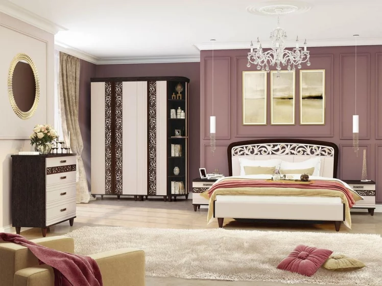 Комод Катрин 92.18 Дуб венге Белый песок Браун вуд_7