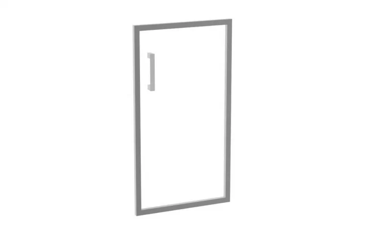 Дверь стекло в алюминии В-512 R матовое_0