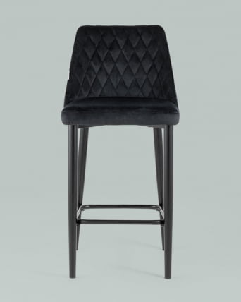 Стул полубарный Диего велюр Черный_2