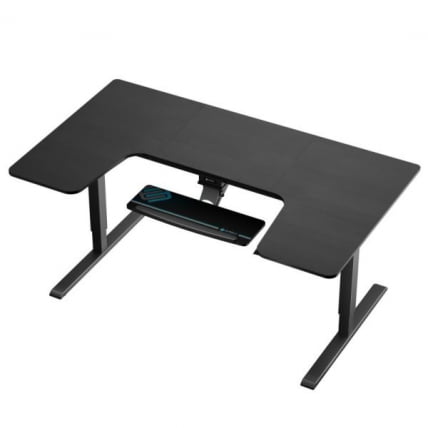 Стол для компьютера (для геймеров) U-образной формы с электрической регулировкой по высоте и трансформируемыми полками Eureka U-71_4
