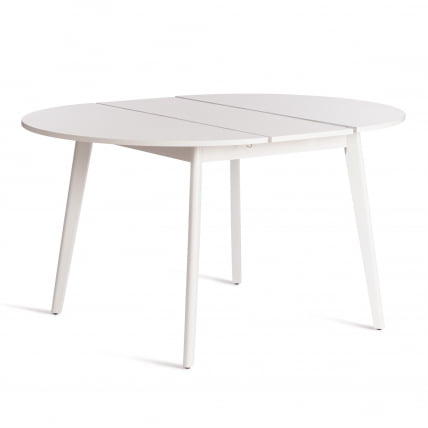 Стол обеденный SVELTO ЛДСП, опора-массив березы, 105 х 105 (140) х 74.5 см, Белый /белый_3