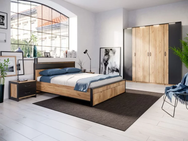 Шкаф одностворчатый Техно ЛД 678.151.000.004 Дуб Золотой_5