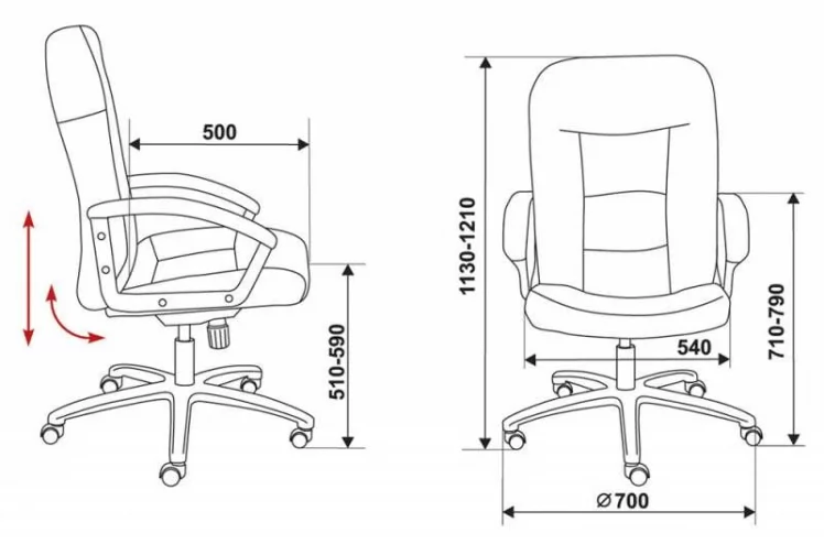 Кресло руководителя Бюрократ T-9908AXSN-Black_4