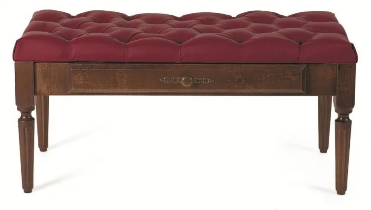 Банкетка Оливия (Темно-коричневый/Бордовый)_0