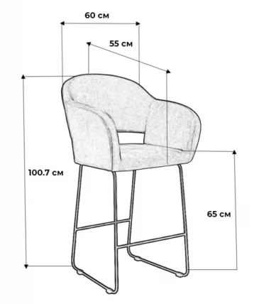 Стул полубарный Oscar (ПБ) Желт/ЛинкЗолот_5