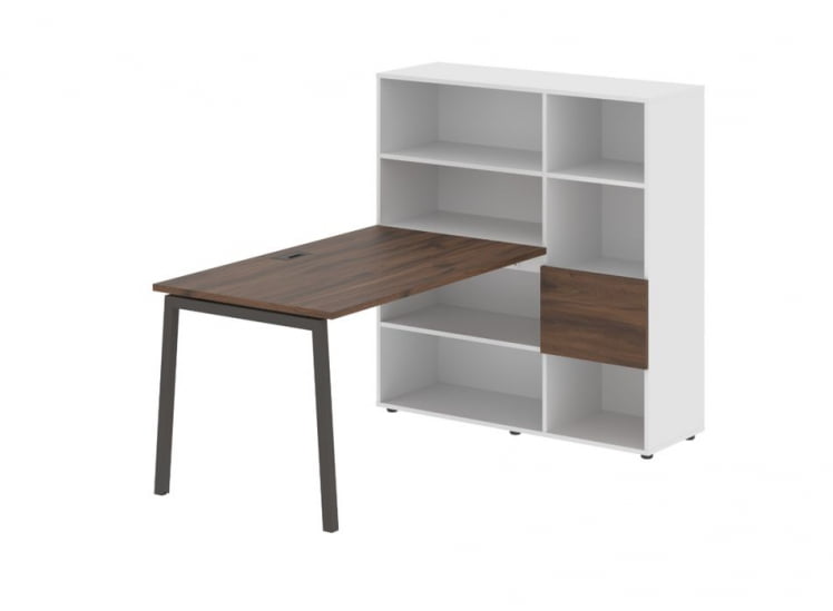 Рабочая станция EDIS ELRST 1213 Дуб Денвер темный Мокко Белый_0