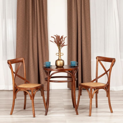 Стол THONET (mod.T9151) дерево вяз, 60х75 см, Темный Орех (№5)_2