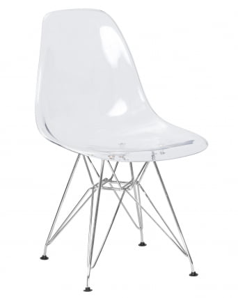 Стул обеденный DOBRIN DSR CASPER ножки хром Прозрачный_0