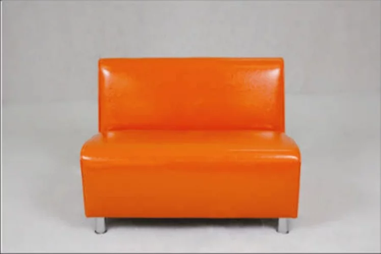 Диван двухместный без подлокотников Лабиринт 152Н Оранжевый (экокожа)_1