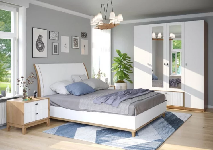 Тумба прикроватная Бари ЛД 698.110.000 Дуб Золотой Белый_2