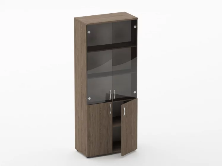 Шкаф высокий со стеклом Glassy 6.19.151 Дуб Верцаска_1