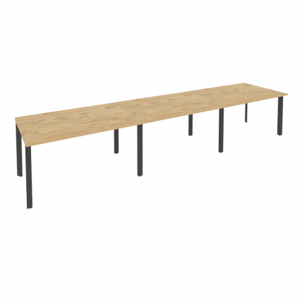 Стол переговорный (3 столешницы) ONIX O.MP-PRG-3.3 Тиквуд Светлый/Антрацит_0