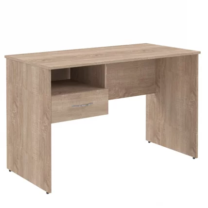 Стол письменный (S-1200) L с левой подвесной тумбой Дуб Сонома Светлый_0