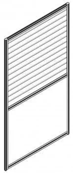 Перегородка со стеклом 1600 мм RAND RP160SG120 Дуб сонома_0