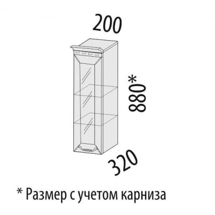 Шкаф кухонный (лев/прав) Оливия 71.19_1