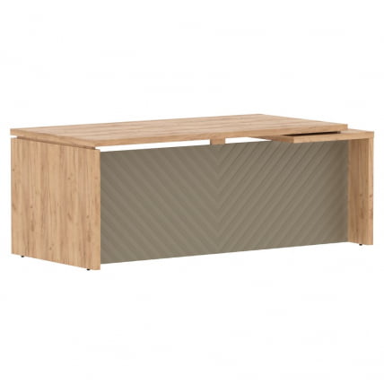 Стол руководителя левый Torr LUX TLCT 209 L Дуб Бофорд Капучино_0