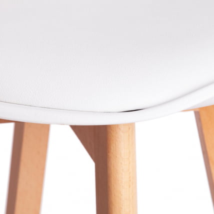 Стул барный TULIP BAR (mod. C1014H) / 1 шт. в упаковке пластик/дерево, 57 х 48 х 104 см, белый 018 /натуральный_6