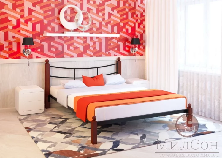 Кровать София Lux 1600х1900 Черная_1