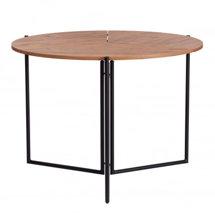 Стол складывающийся YOOP (mod. 1212) ЛДСП+меламин/металл, 100 x 100 x 72 см, сосна/черный_0