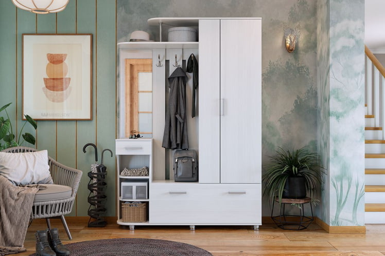 Прихожая Барселона-2 PR-0017 белый рамух_1